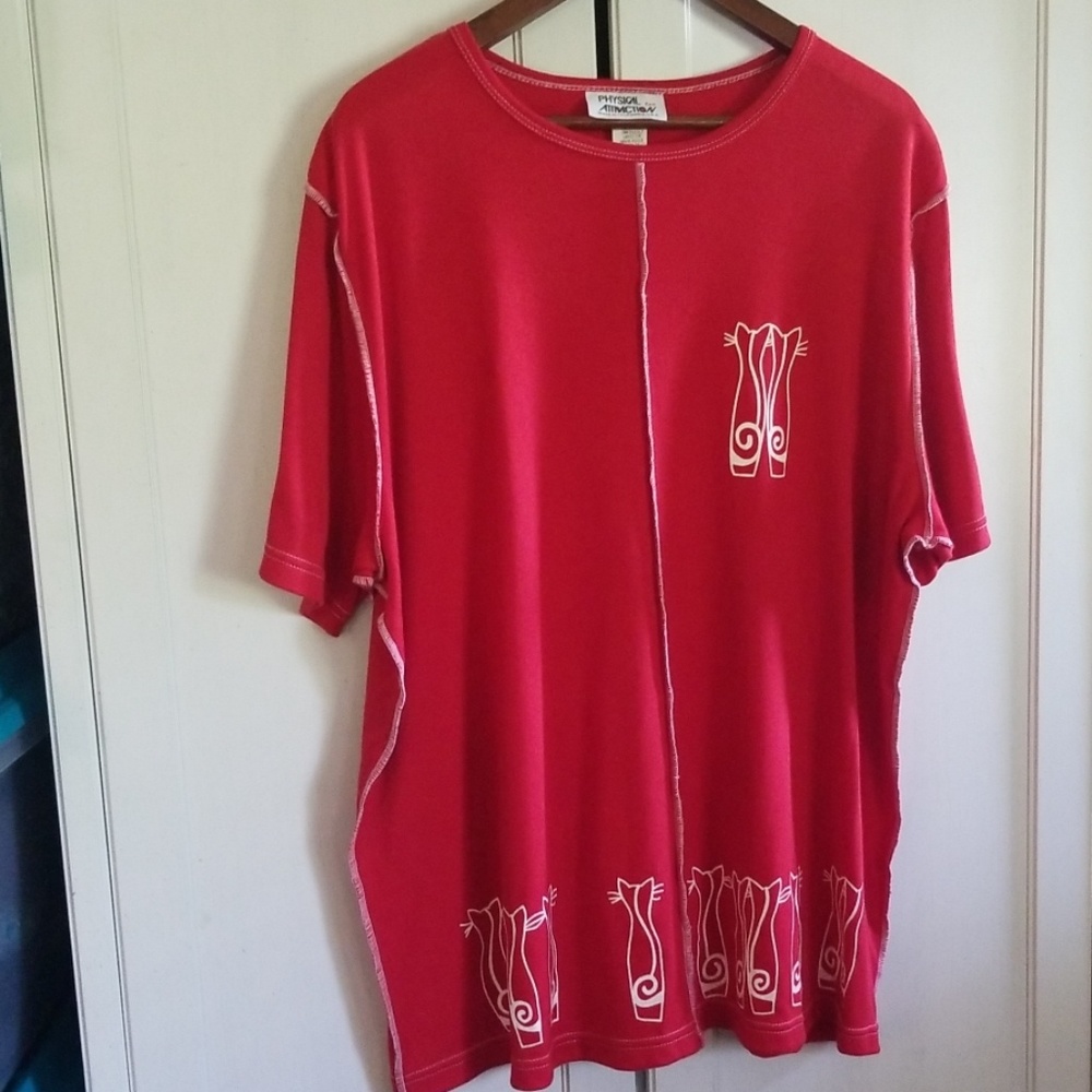 Physical Attraction cat lady tunic t shirt. 1x